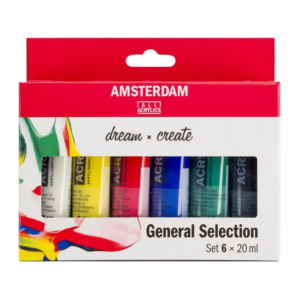 Colori Acrilici Amsterdam General Selection set 6 Tubetti da 20ml