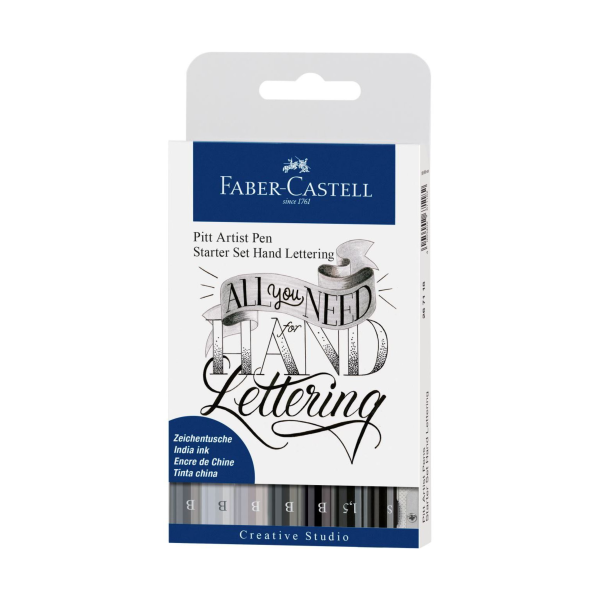 Pitt Artist Pen Faber Castell Starter Hand Lettering Set 9pz