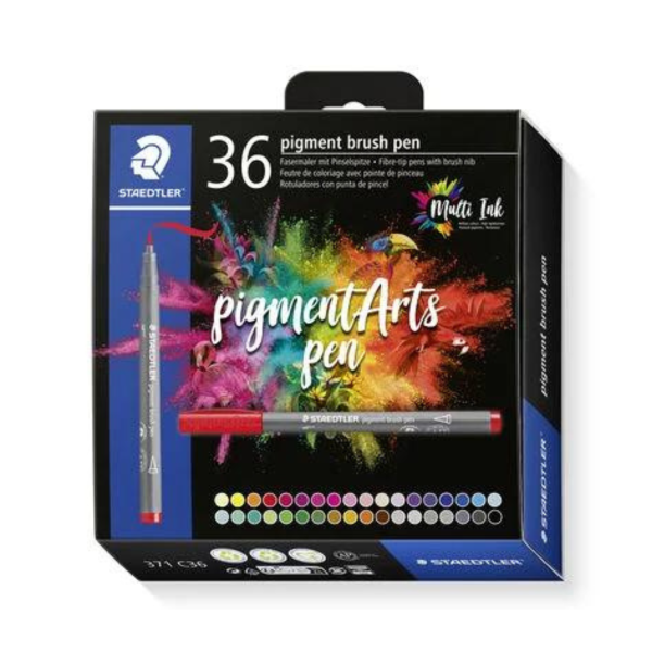 Pigment Arts Brush Pen Staedtler set 36 Colori