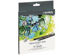 Aqua Brush Duo Lyra Pennarelli a Doppia Punta set 12 Colori